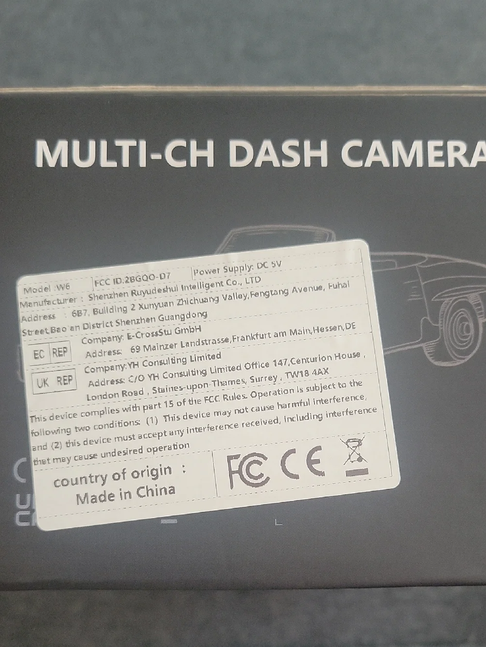 Multi-CH Dash Camera 1080P Full HD - Black - Picture 5 of 5